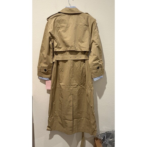 NWT Anthropologie Avec Les Filles Poplin Shirting Belted Trench Coat Women Large - Picture 5 of 13